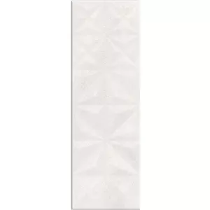Плитка настенная Meissen Keramik Geometric Game Cloud Structure белый 25х75 см