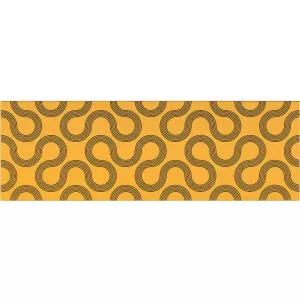 Плитка настенная Meissen Keramik Spin Yellow-Black Geo O-SPI-WTU061 75х25 см